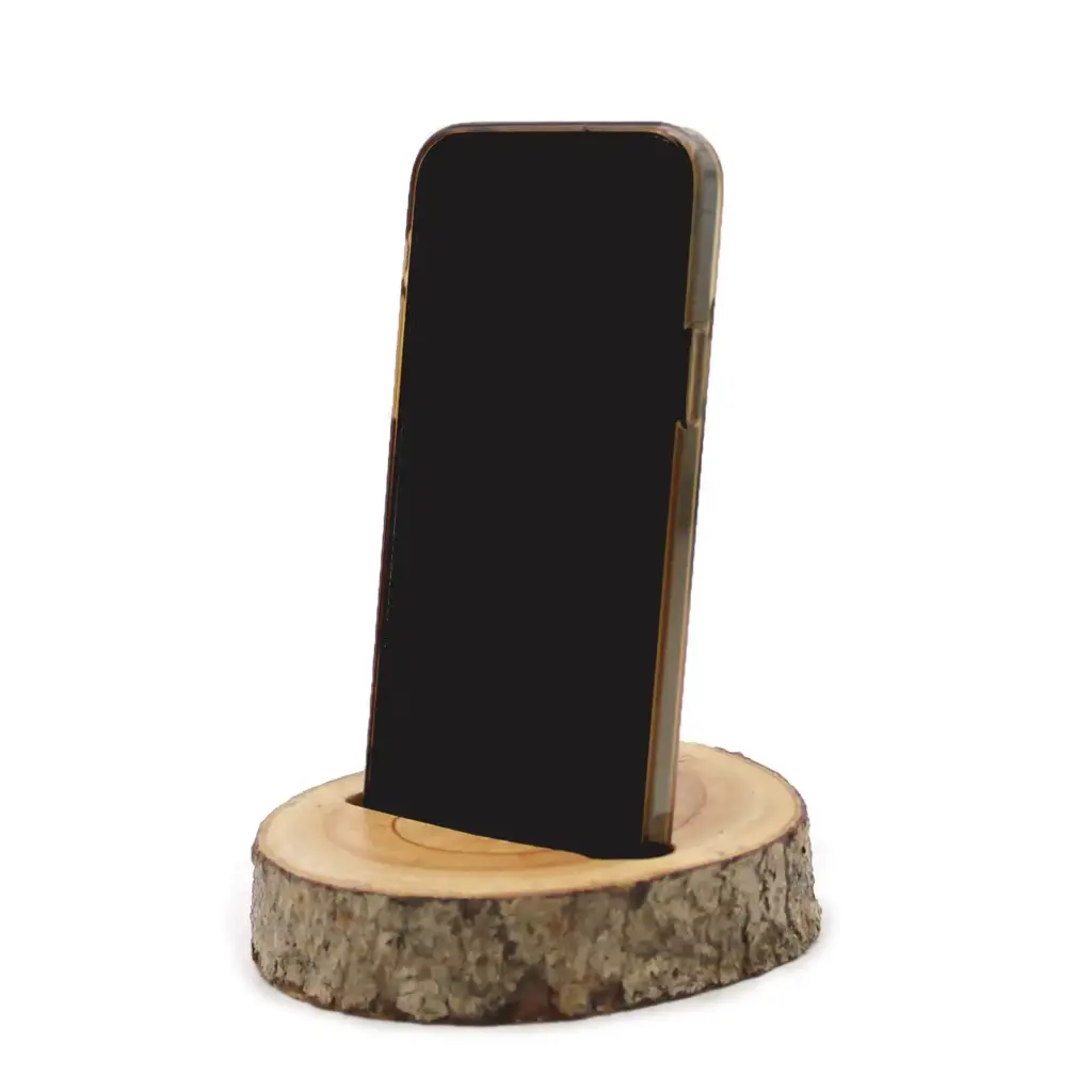 Small Log Phone Holder (slot) – Natural | www.artisangoods.co.uk 4 Small Log Phone Holder (slot) – Natural | www.artisangoods.co.uk 4
