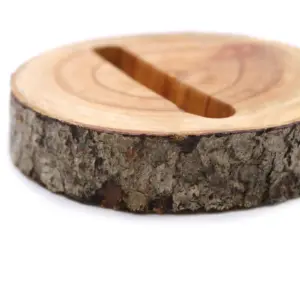 Small Log Phone Holder (slot) – Natural | www.artisangoods.co.uk 3