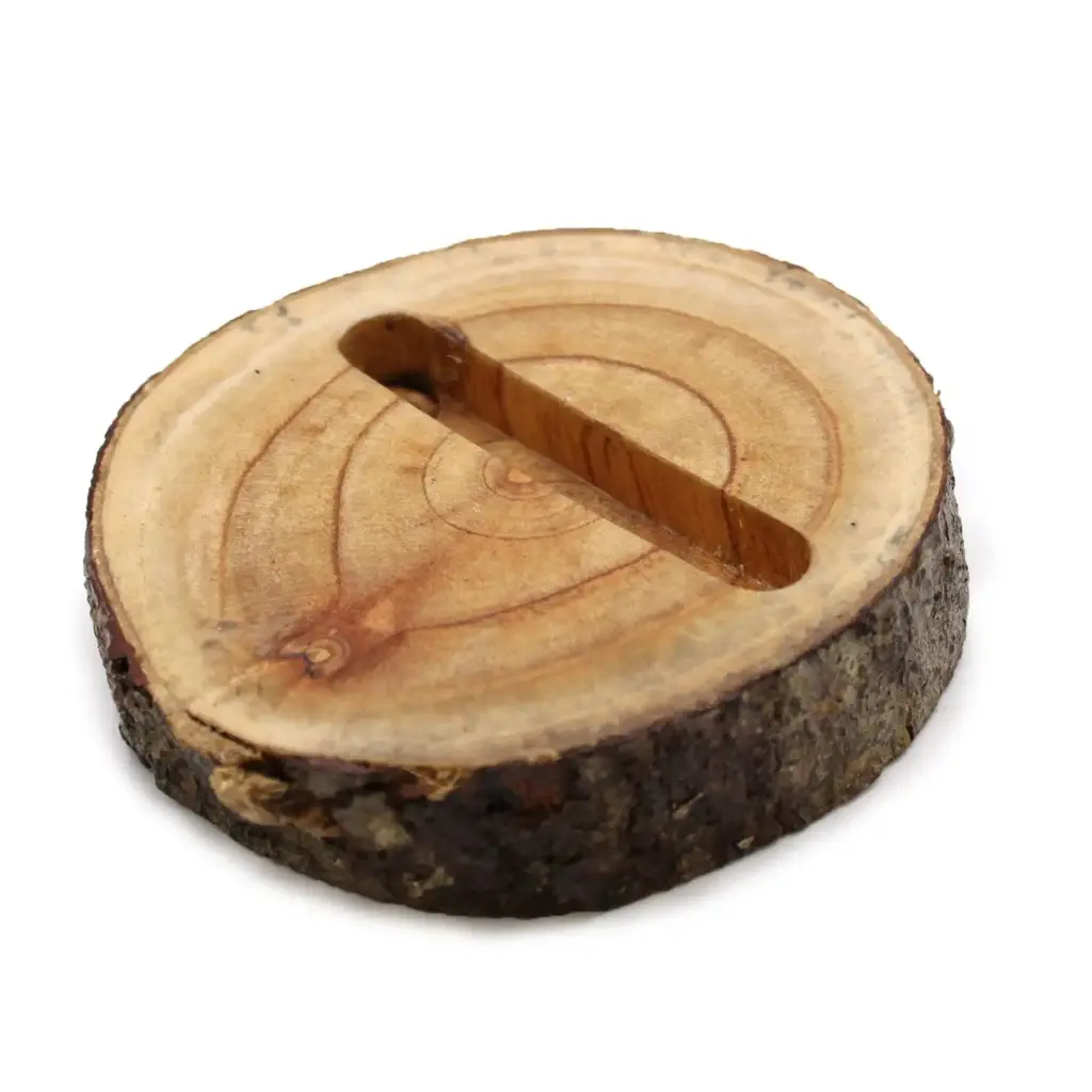 Small Log Phone Holder (slot) – Natural | www.artisangoods.co.uk