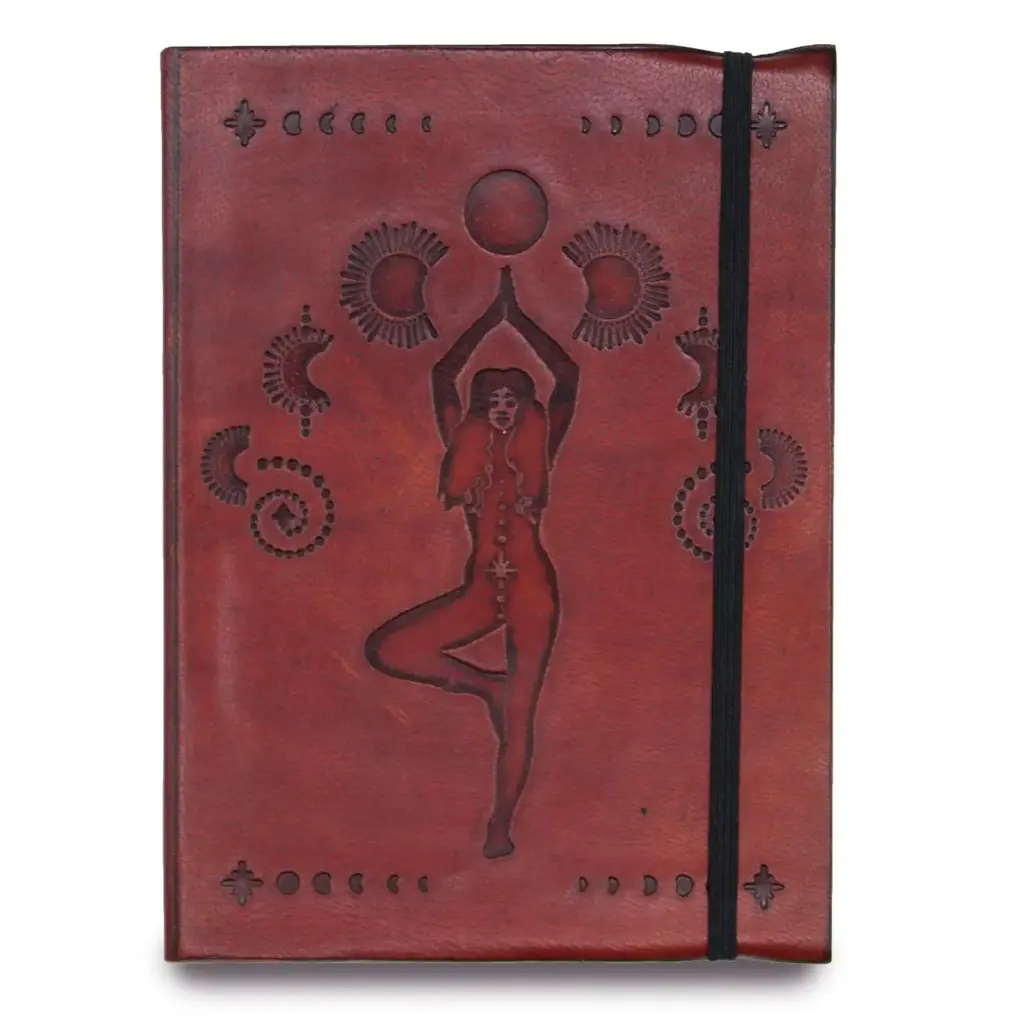 Small Notebook with strap – Cosmic Goddess | www.artisangoods.co.uk Small Notebook with strap – Cosmic Goddess | www.artisangoods.co.uk