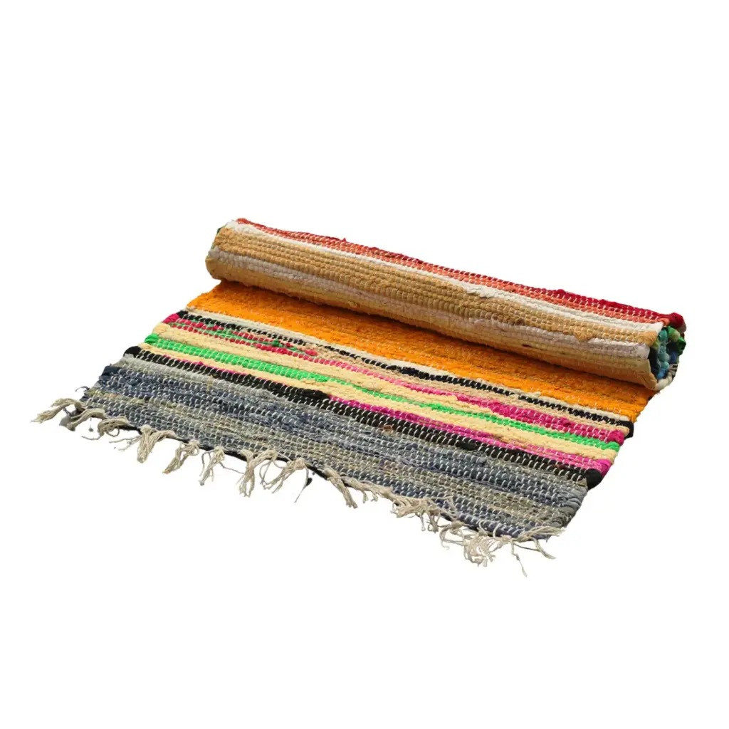 Small Rag Rug – 50x90cm – premium quality –  Rainbow Colours | www.artisangoods.co.uk 3