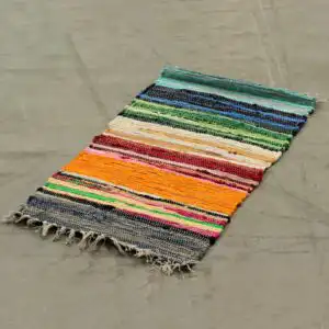 Small Rag Rug – 50x90cm – premium quality –  Rainbow Colours | www.artisangoods.co.uk 1