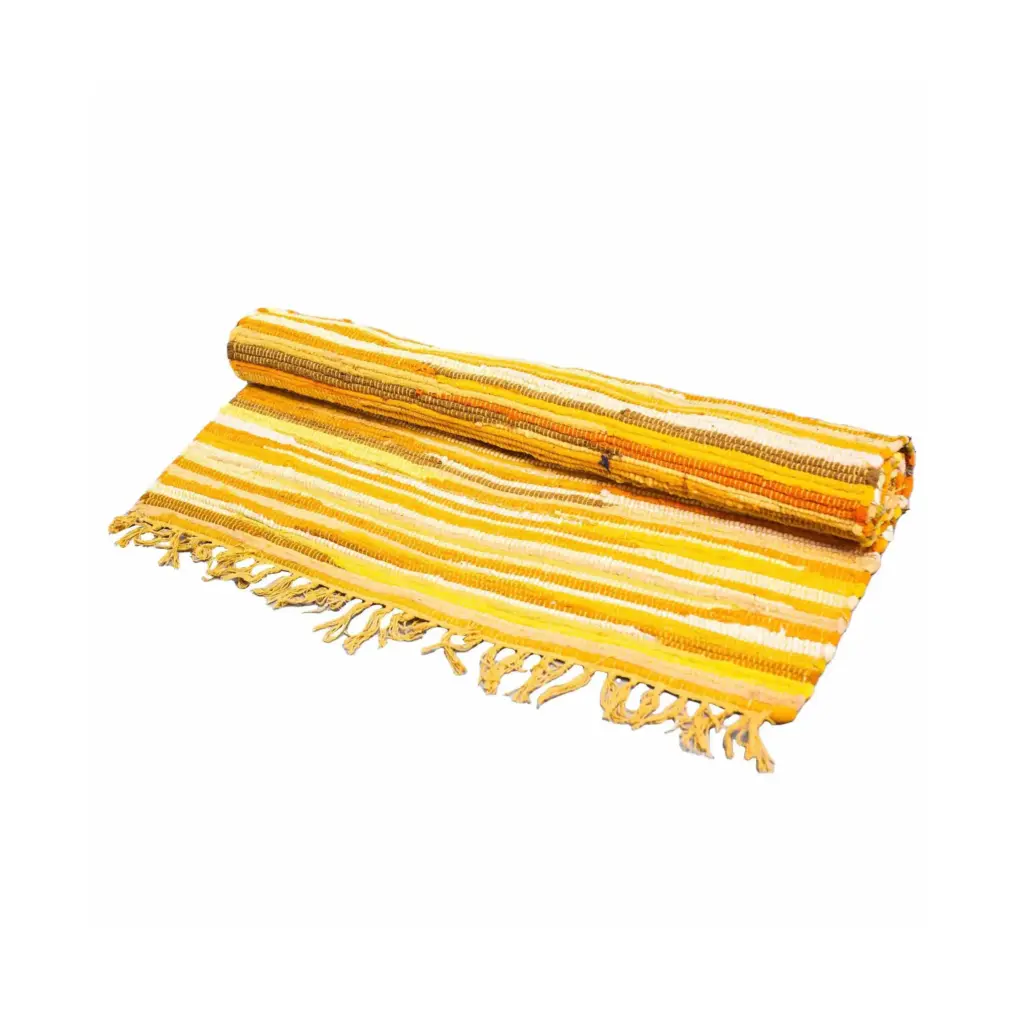 Small Rag Rug – 50x90cm – premium quality – Sunrise Oranges | www.artisangoods.co.uk