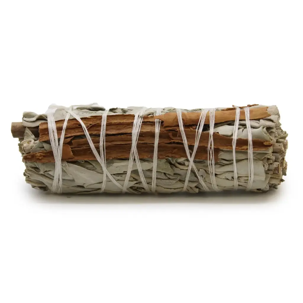 Smudge Stick – White Sage & Cinnamon 10cm | www.artisangoods.co.uk