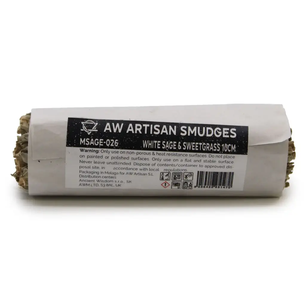 Smudge Stick – White Sage & Sweetgrass 10cm | www.artisangoods.co.uk 2