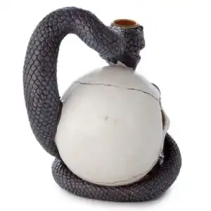 Snake and Skull Backflow Incense Burner | www.artisangoods.co.uk 1