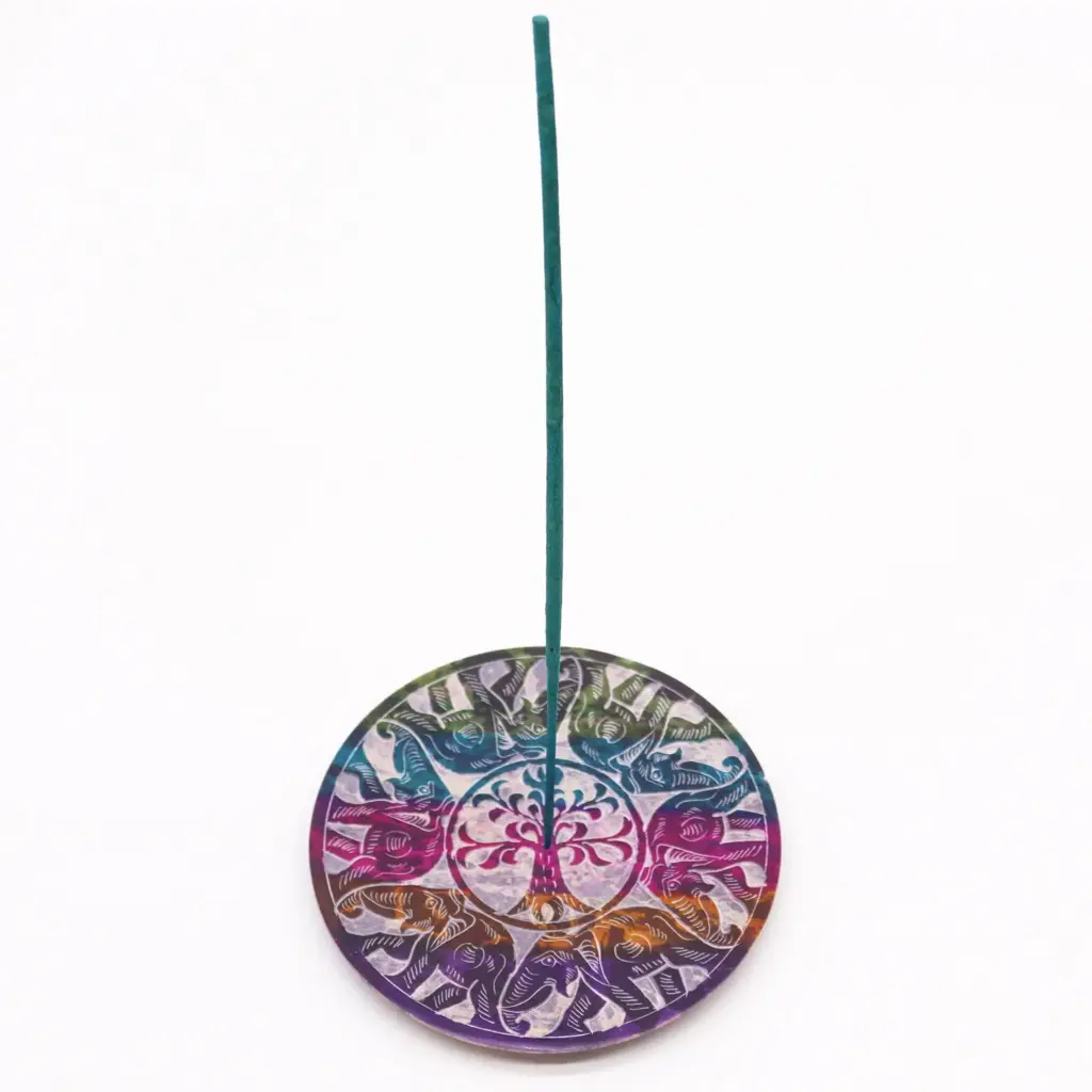 Soapstone Disc Incense Holder – 6 Lucky Elephants | www.artisangoods.co.uk 2 Soapstone Disc Incense Holder – 6 Lucky Elephants | www.artisangoods.co.uk 2