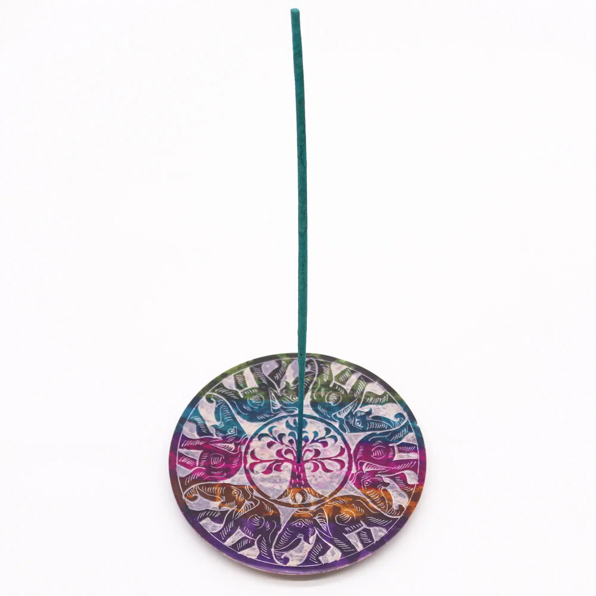 Soapstone Disc Incense Holder – 6 Lucky Elephants | www.artisangoods.co.uk 3 Soapstone Disc Incense Holder – 6 Lucky Elephants | www.artisangoods.co.uk 2