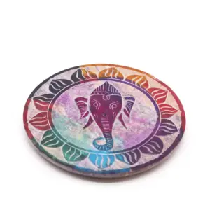 Soapstone Disc Incense Holder – Ganesha | www.artisangoods.co.uk 2