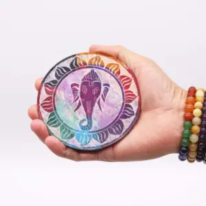 Soapstone Disc Incense Holder – Ganesha | www.artisangoods.co.uk 3