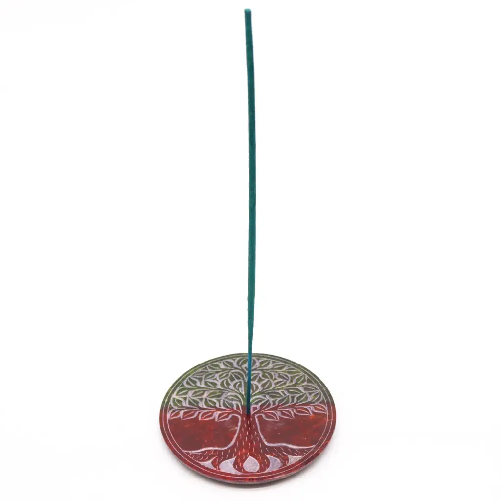 Soapstone Disc Incense Holder – Tree of Life | www.artisangoods.co.uk 2