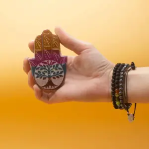 Soapstone Hamsa Incense Holder 9x6cm – Tree of Life | www.artisangoods.co.uk 2
