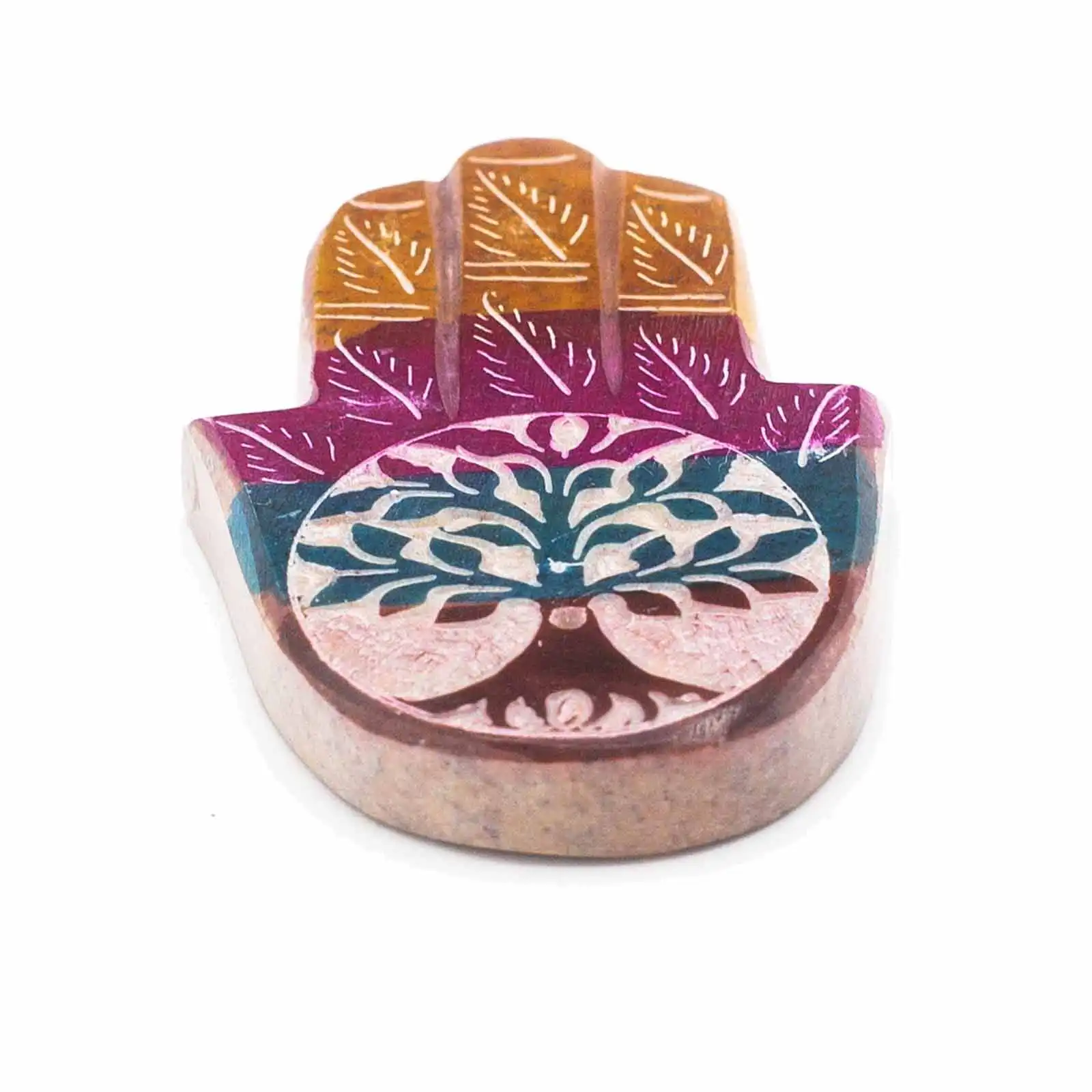 Soapstone Hamsa Incense Holder 9x6cm – Tree of Life | www.artisangoods.co.uk 2 Soapstone Hamsa Incense Holder 9x6cm – Tree of Life | www.artisangoods.co.uk 1