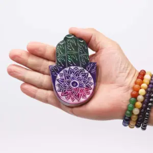 Soapstone Hamsa Incense Holder – Lotus Flower | www.artisangoods.co.uk 3
