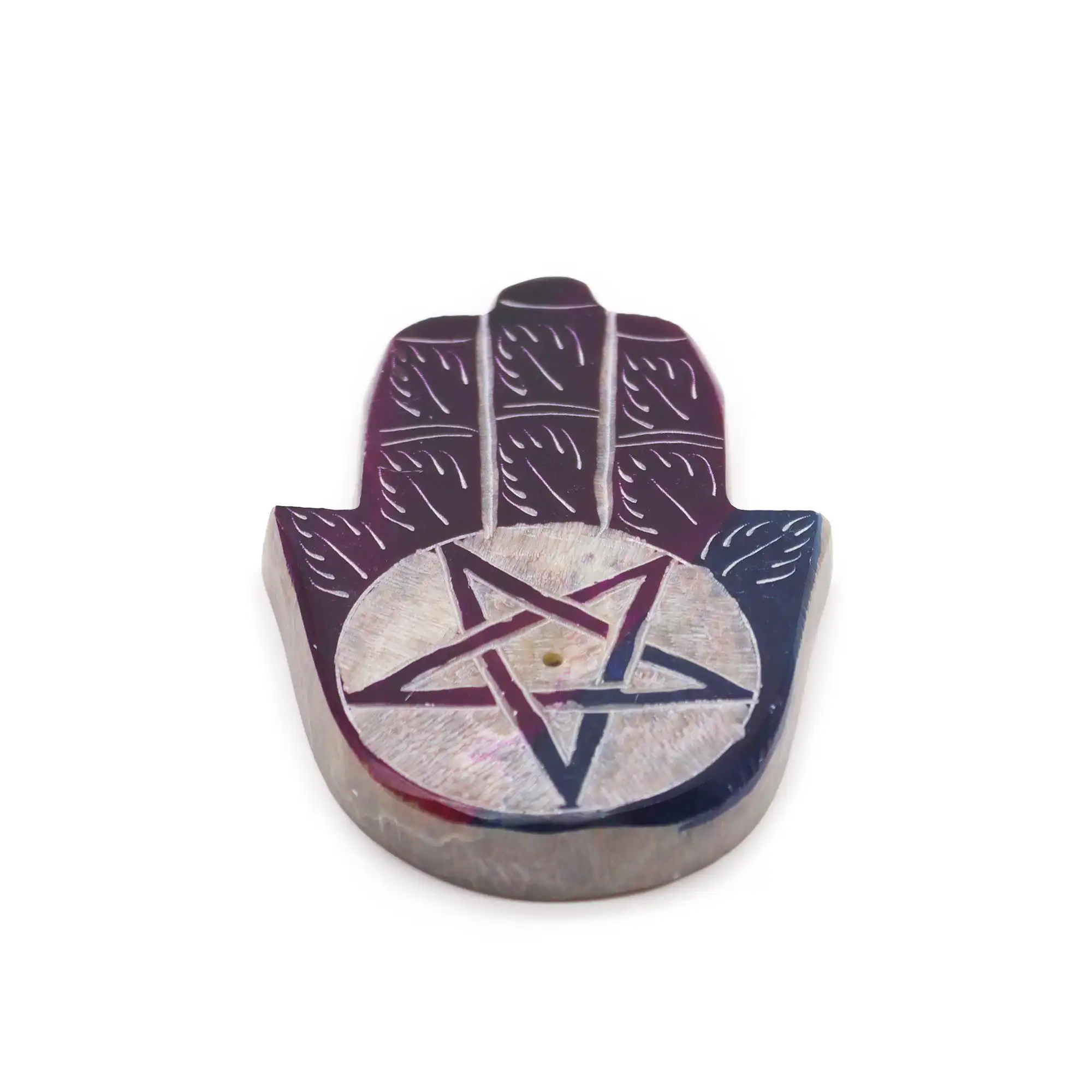 Soapstone Hamsa Incense Holder – Pentagon | www.artisangoods.co.uk 2 Soapstone Hamsa Incense Holder – Pentagon | www.artisangoods.co.uk 1