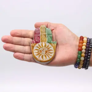Soapstone Hamsa Incense Holder – Sun Face | www.artisangoods.co.uk 3