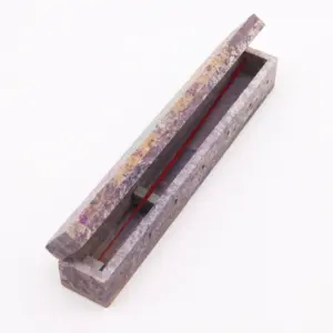 Soapstone Incense Box with Smoke Holes – Chakra | www.artisangoods.co.uk 2