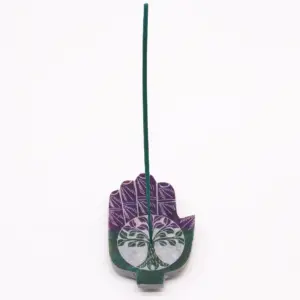Soapstone Med Hamsa Incense Holder – Tree of Life | www.artisangoods.co.uk 2