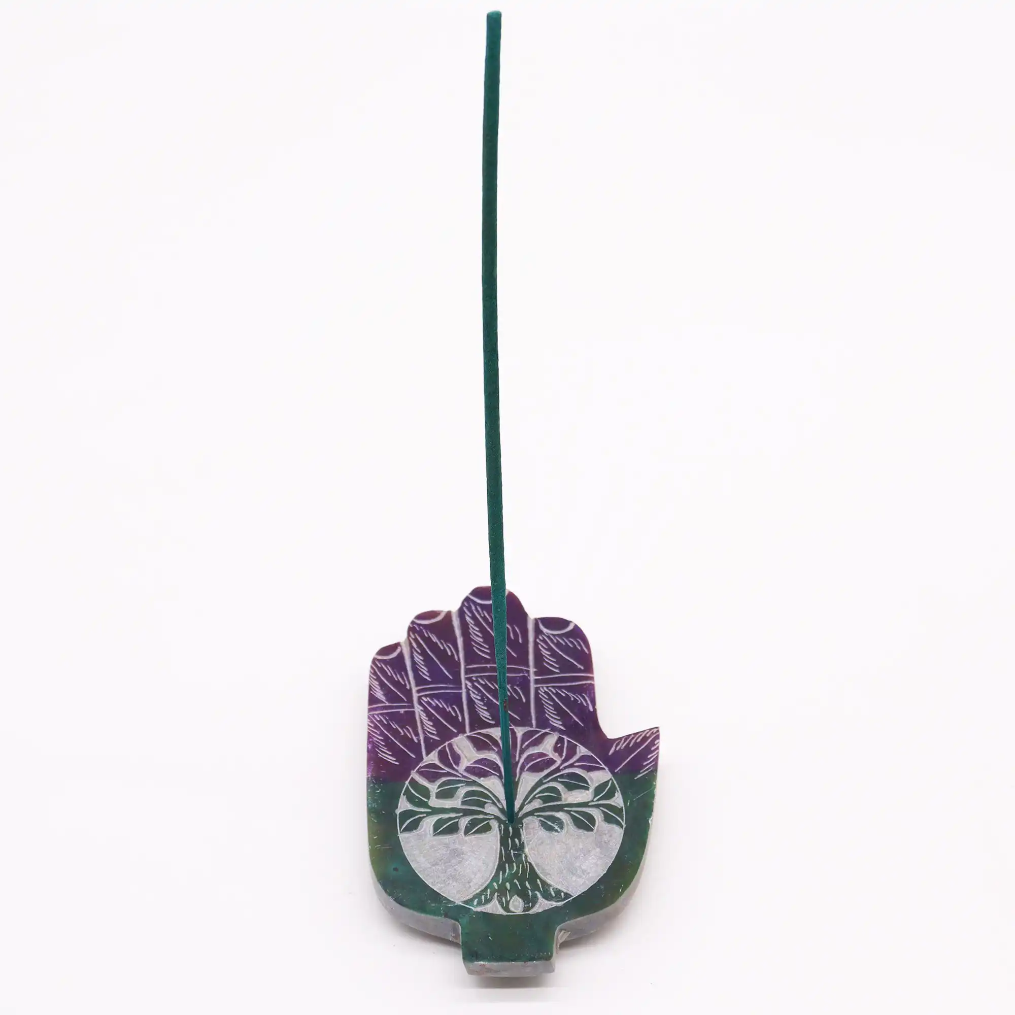 Soapstone Med Hamsa Incense Holder – Tree of Life | www.artisangoods.co.uk 3 Soapstone Med Hamsa Incense Holder – Tree of Life | www.artisangoods.co.uk 2