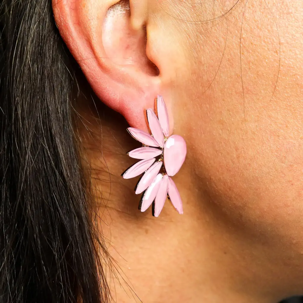 Soft Pink – Vintage Glass – Angel Wings – Earrings | www.artisangoods.co.uk 2