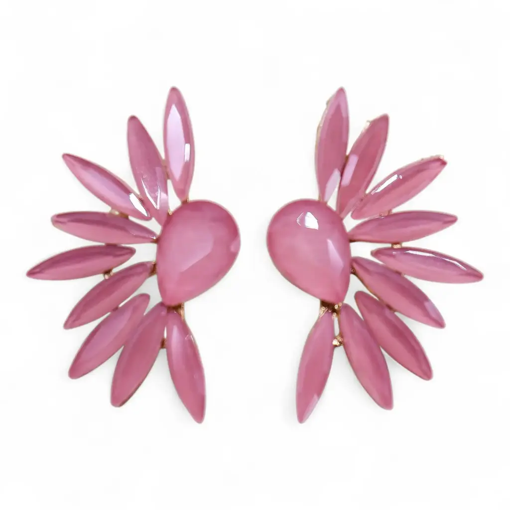 Soft Pink – Vintage Glass – Angel Wings – Earrings | www.artisangoods.co.uk