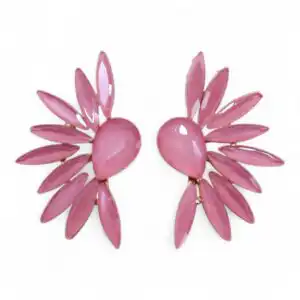 Soft Pink – Vintage Glass – Angel Wings – Earrings | www.artisangoods.co.uk 1