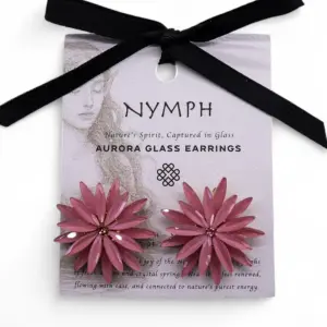 Soft Pink – Vintage Glass – Flowers – Earrings | www.artisangoods.co.uk 3
