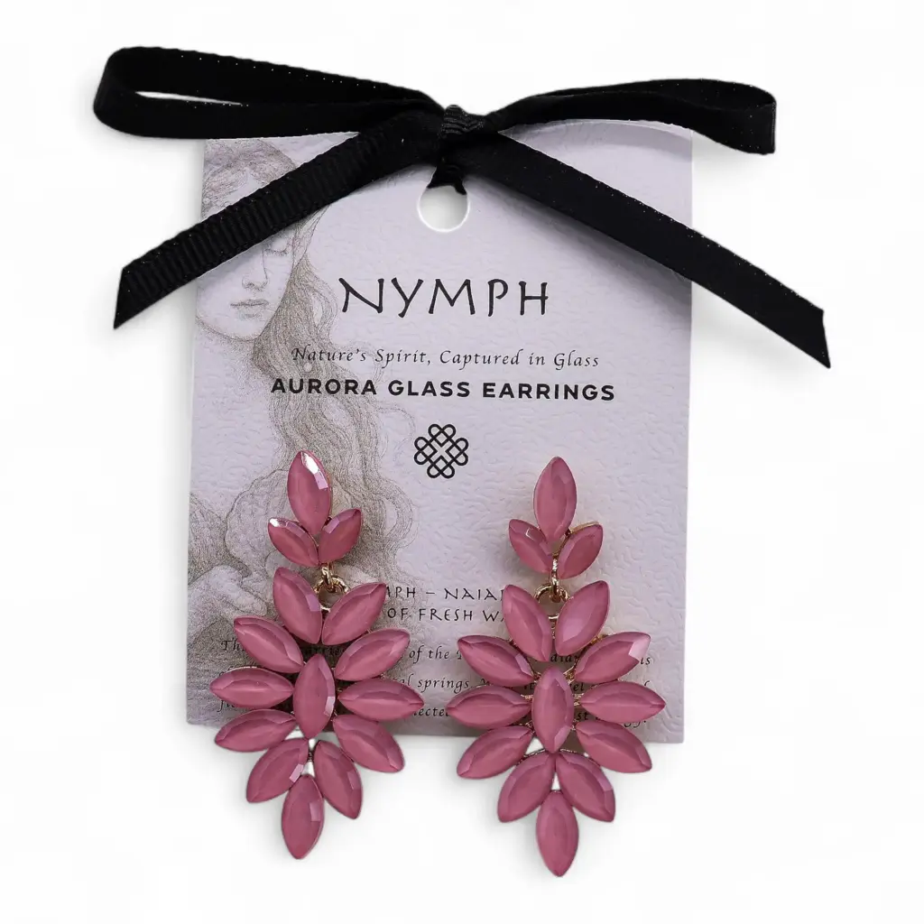 Soft Pink – Vintage Glass – Long Drop – Earrings | www.artisangoods.co.uk 3 Soft Pink – Vintage Glass – Long Drop – Earrings | www.artisangoods.co.uk 3