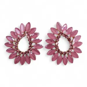 Soft Pink – Vintage Glass – Loop – Earrings | www.artisangoods.co.uk 2