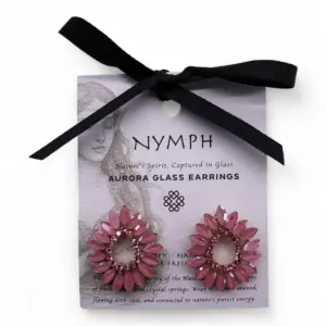 Soft Pink – Vintage Glass – Loop – Earrings | www.artisangoods.co.uk 4