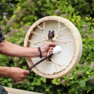 Spirit of the Bear – Shaman Drum & Stick- Tunable – 40cm | www.artisangoods.co.uk 5