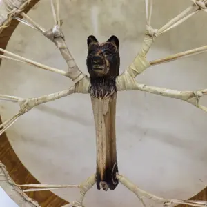 Spirit of the Bear – Shaman Drum & Stick- Tunable – 40cm | www.artisangoods.co.uk 3