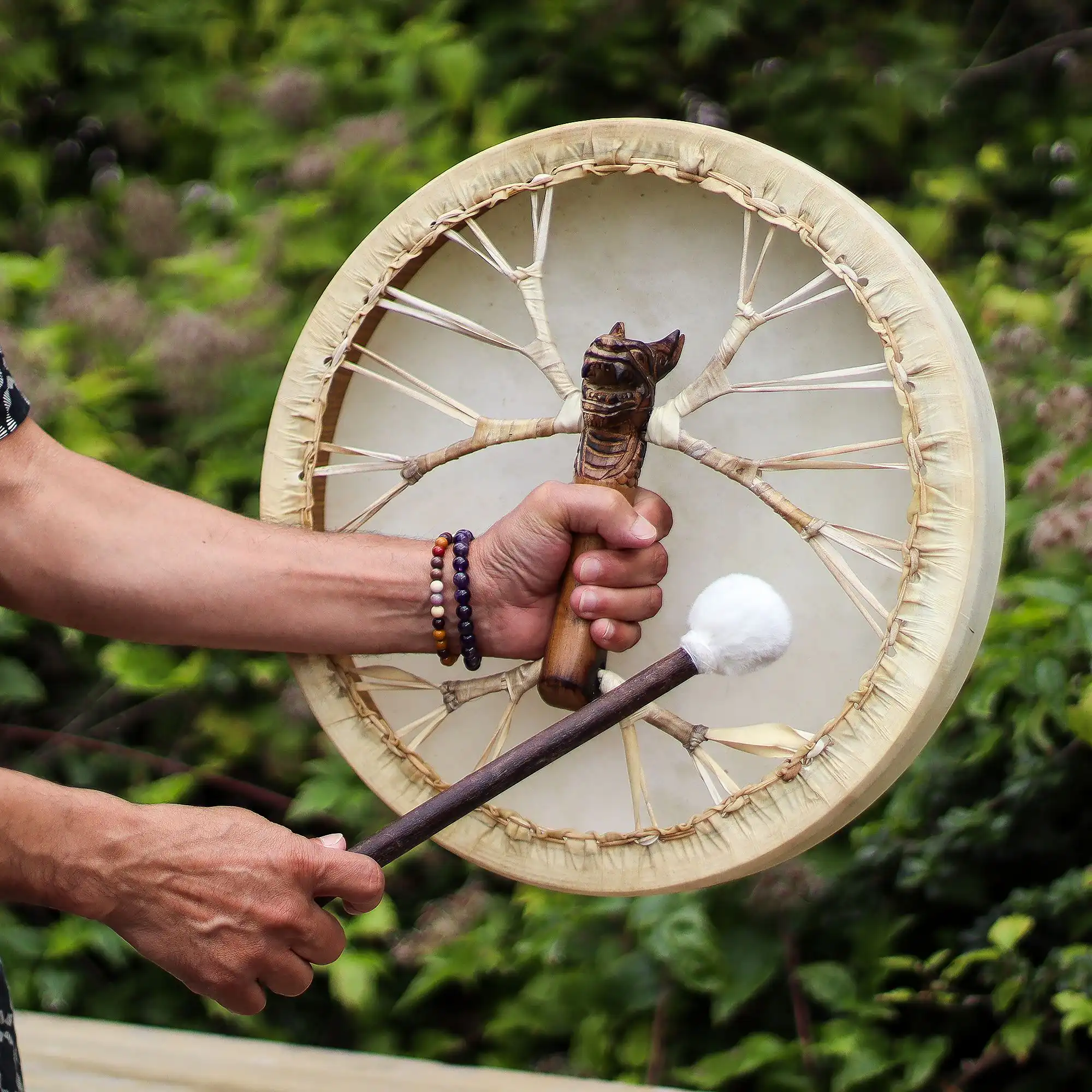Spirit of the Dragon – Shaman Drum & Stick- Tunable – 40cm | www.artisangoods.co.uk 4 Spirit of the Dragon – Shaman Drum & Stick- Tunable – 40cm | www.artisangoods.co.uk 3