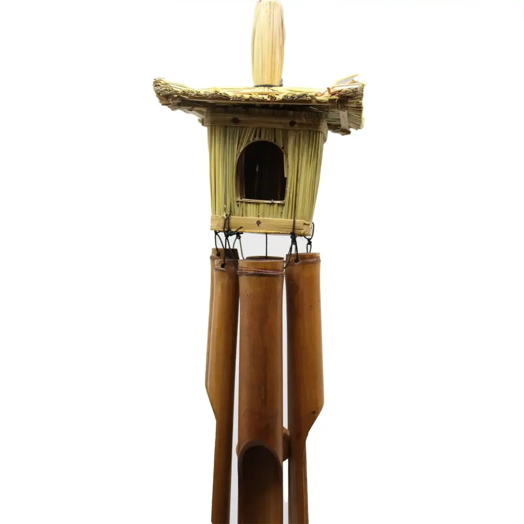 Square Seagrass Bird Box with Chimes 49x15cm | www.artisangoods.co.uk 5