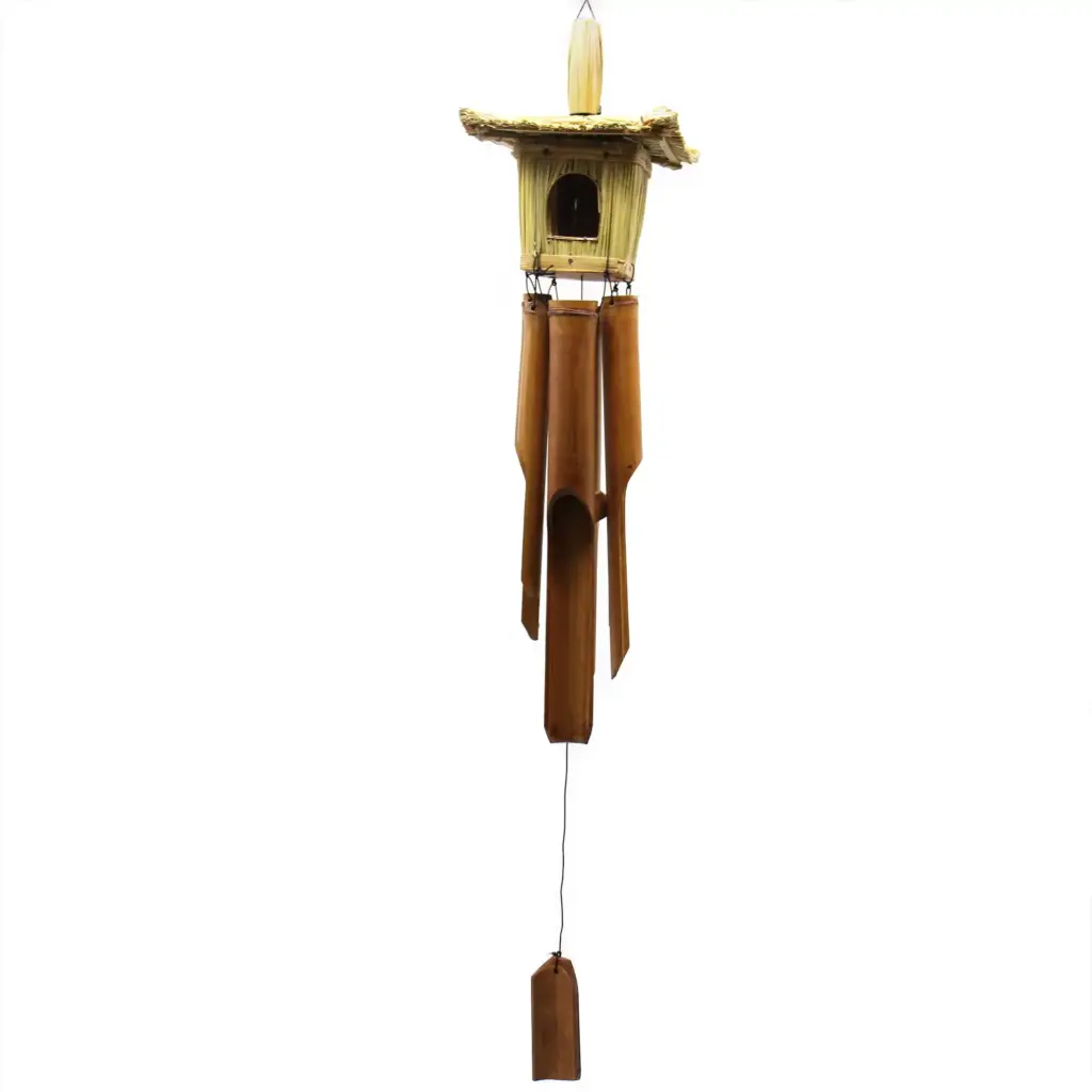Square Seagrass Bird Box with Chimes 49x15cm | www.artisangoods.co.uk 3