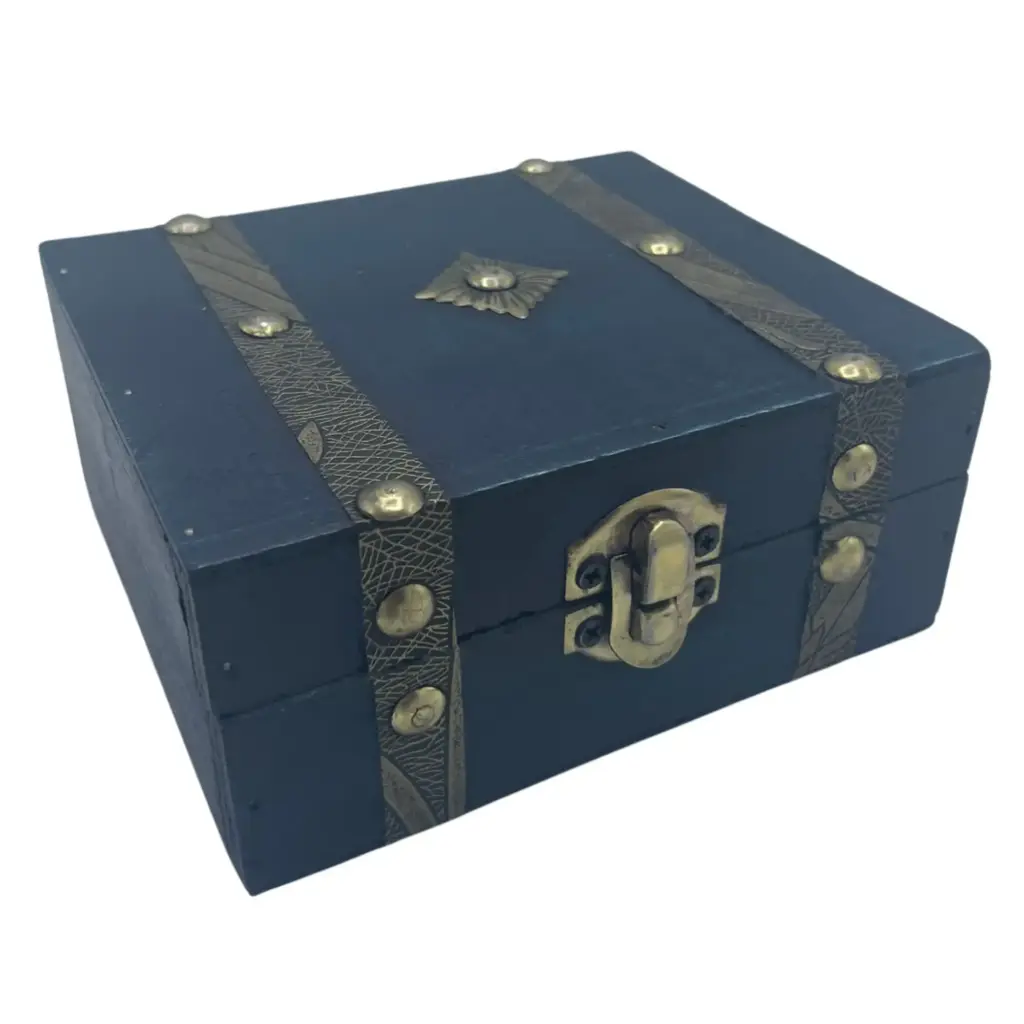 Square Tea Chest – Teal | www.artisangoods.co.uk