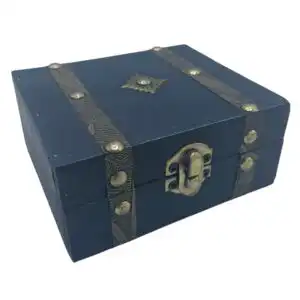 Square Tea Chest – Teal | www.artisangoods.co.uk 1