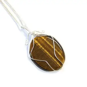 Swirl Wrapped Gemstone Necklace – Tiger Eye | www.artisangoods.co.uk 4