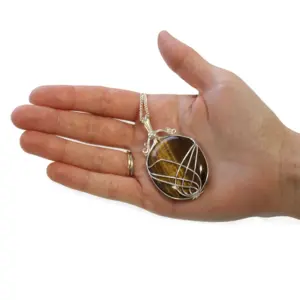 Swirl Wrapped Gemstone Necklace – Tiger Eye | www.artisangoods.co.uk 5