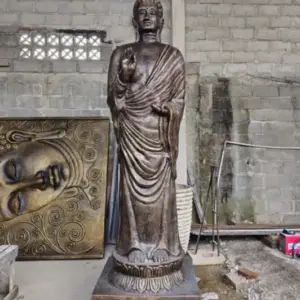 Tall Antique Gold Standing Buddha Statue – 3m Tall | www.artisangoods.co.uk Tall Antique Gold Standing Buddha Statue – 3m Tall | www.artisangoods.co.uk 1