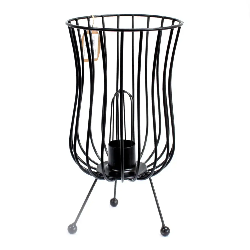Tall Industrial Iron Lamp, Cable and Bulb | www.artisangoods.co.uk