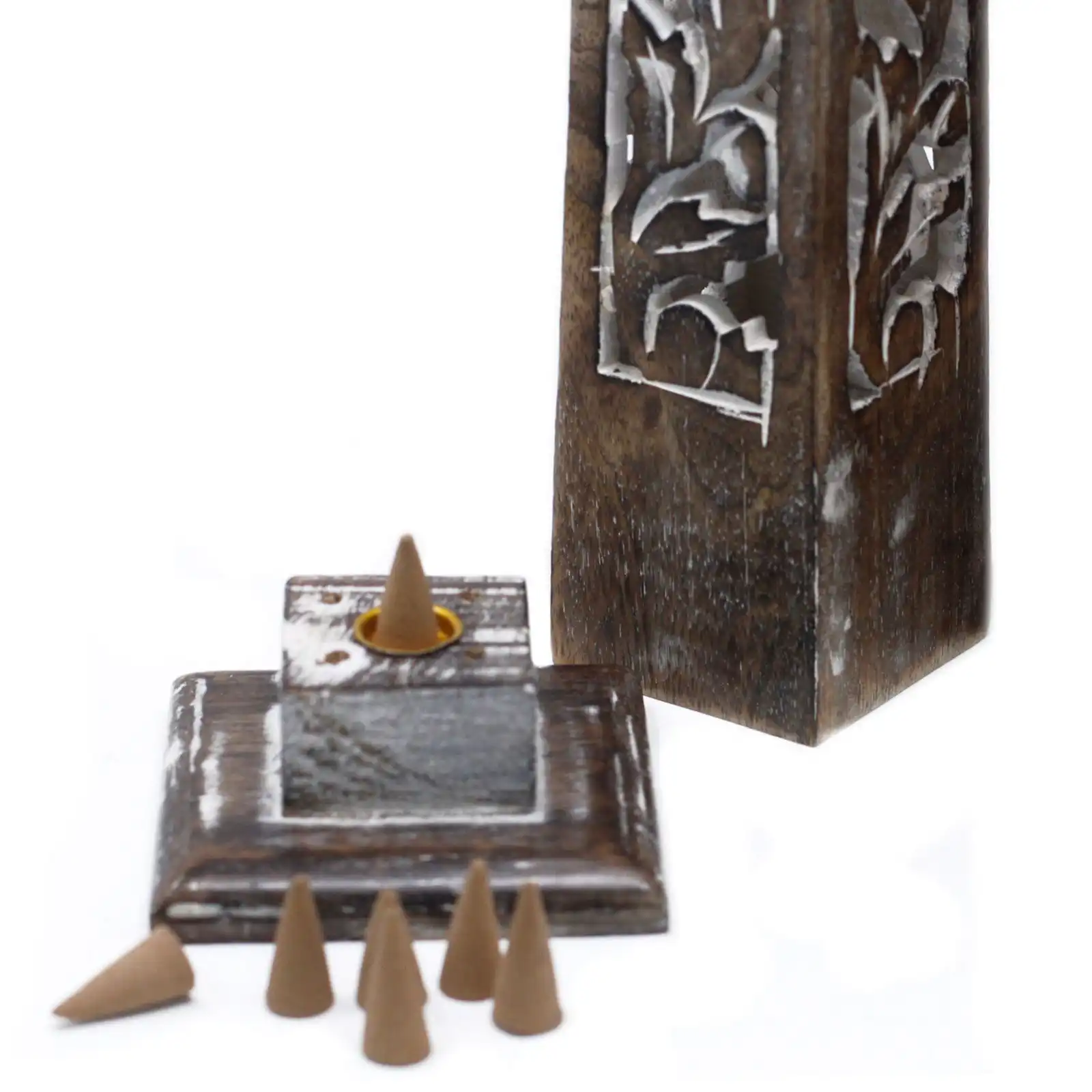 Tapered Incense Tower Washed Des2 – Mango Wood | www.artisangoods.co.uk 4 Tapered Incense Tower Washed Des2 – Mango Wood | www.artisangoods.co.uk 3