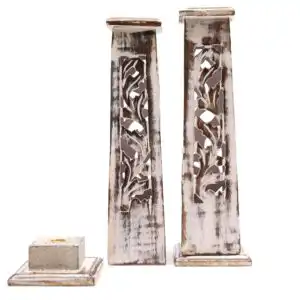 Tapered Incense Tower Washed Des2 – Mango Wood | www.artisangoods.co.uk 1