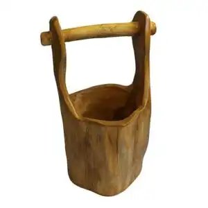 Teak Well Buckets aprox 28cm | www.artisangoods.co.uk