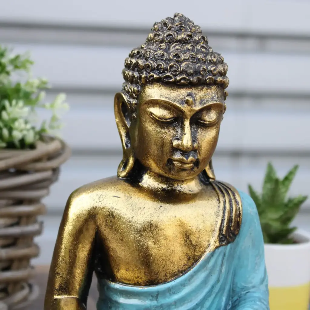 Teal & Gold Buddha – Large | www.artisangoods.co.uk 8 Teal & Gold Buddha – Large | www.artisangoods.co.uk 8