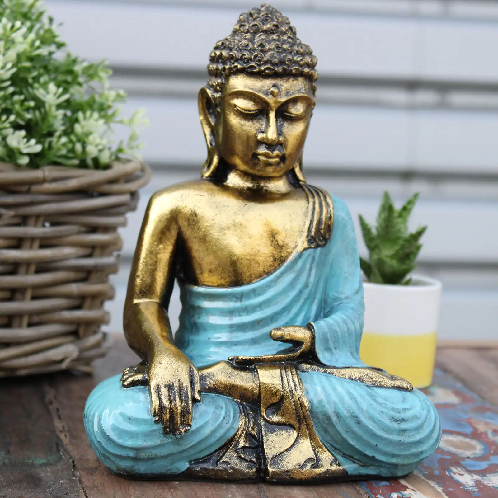 Teal & Gold Buddha – Large | www.artisangoods.co.uk 6 Teal & Gold Buddha – Large | www.artisangoods.co.uk 5