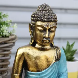 Teal & Gold Buddha – Large | www.artisangoods.co.uk 8