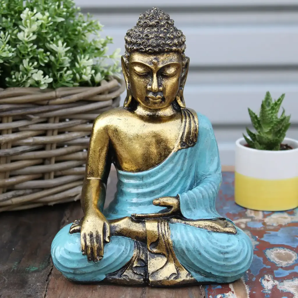 Teal & Gold Buddha – Large | www.artisangoods.co.uk 4 Teal & Gold Buddha – Large | www.artisangoods.co.uk 4