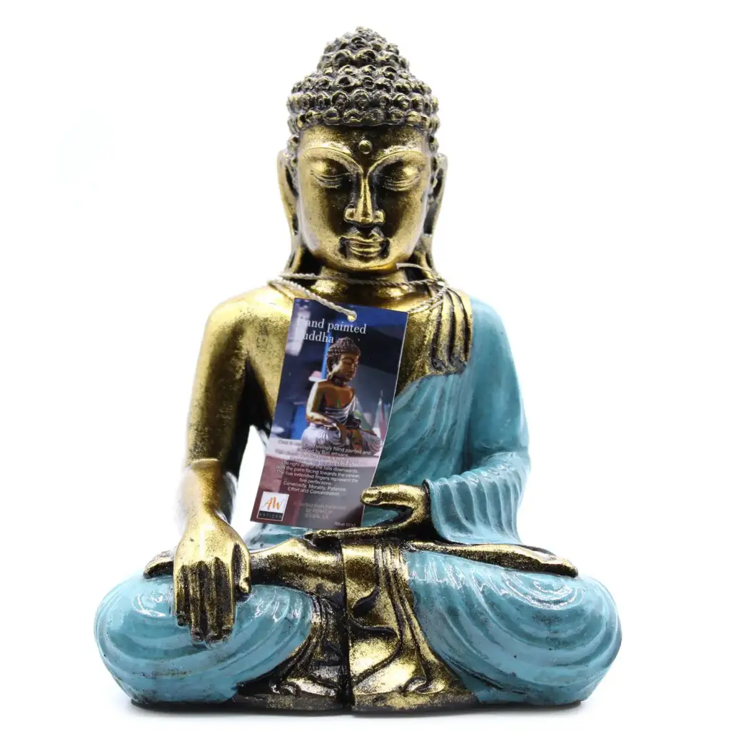 Teal & Gold Buddha – Large | www.artisangoods.co.uk 2 Teal & Gold Buddha – Large | www.artisangoods.co.uk 2