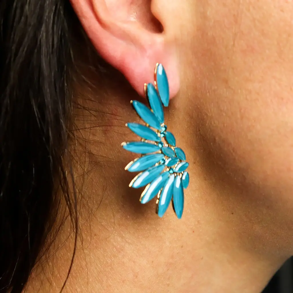 Teal Green – Vintage Glass – Angel Wings – Earrings | www.artisangoods.co.uk 2 Teal Green – Vintage Glass – Angel Wings – Earrings | www.artisangoods.co.uk 2